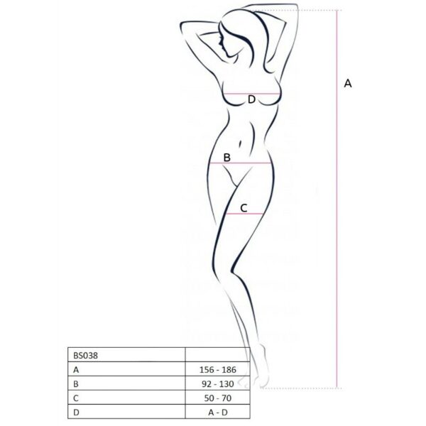 Passion woman bs038 bodystocking negro talla unica