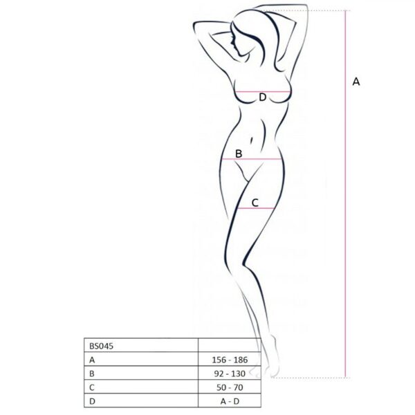 Passion woman bs045 bodystocking negro talla unica