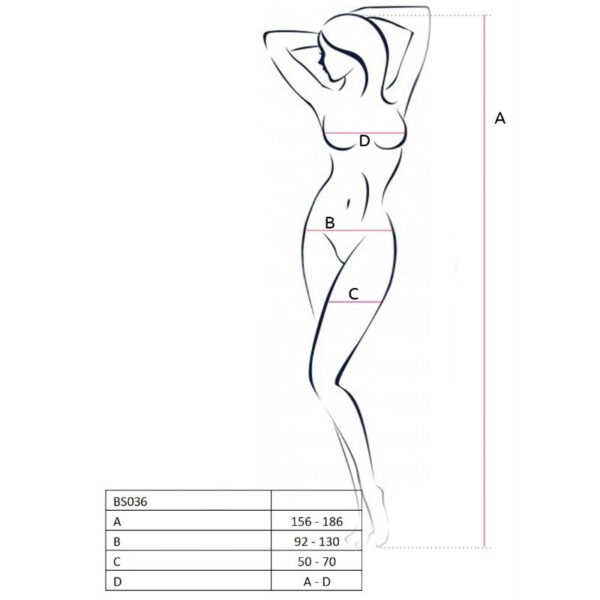 Passion woman bs036 bodystocking negro talla unica