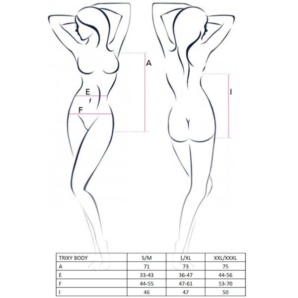 Passion woman trixy teddy negro talla l/xl