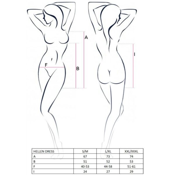 Passion woman hellen vestido y tanga talla l/xl
