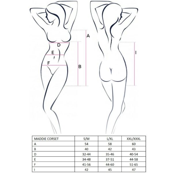 Passion woman maddie corset negro talla l/xl