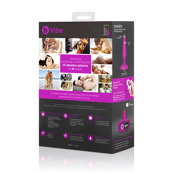 B-vibe novice control remoto anal plug fuchsia