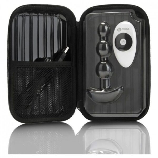 B-vibe -triplet anal control remoto beads negro