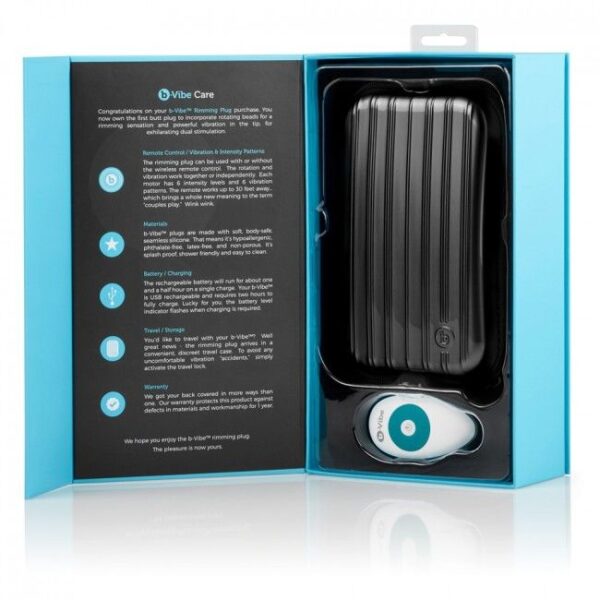 B-vibe rimming control remoto anal plug 2 teal