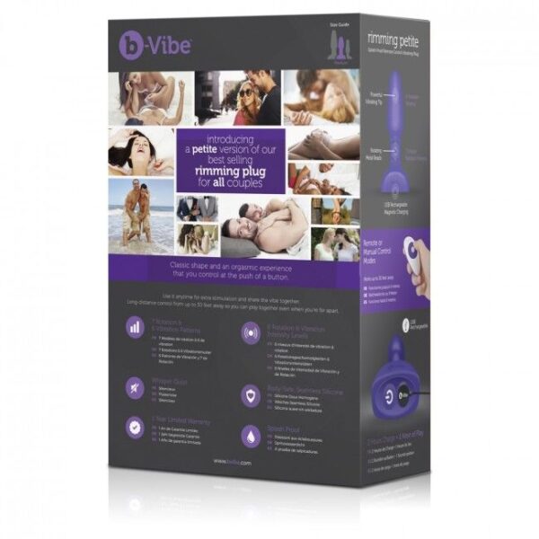 B-vibe rimming control remoto anal plug  petite  lila