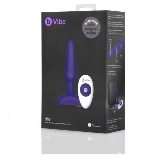 B-vibe trio control remoto plug anal lila