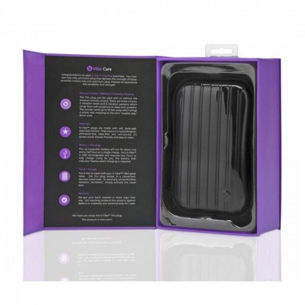 B-vibe trio control remoto plug anal lila