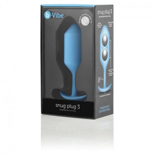 B-vibe  snug plug anal 3 azul cielo
