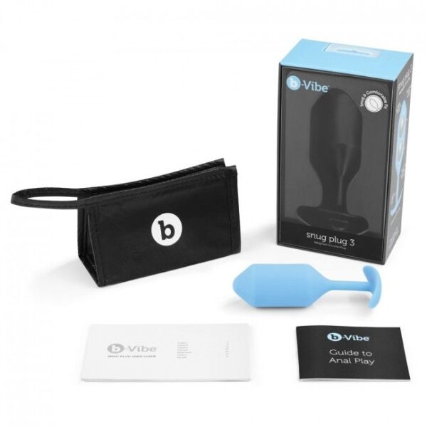 B-vibe  snug plug anal 3 azul cielo
