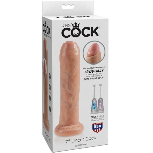 King cock dildo realistico uncut natural 19 cm