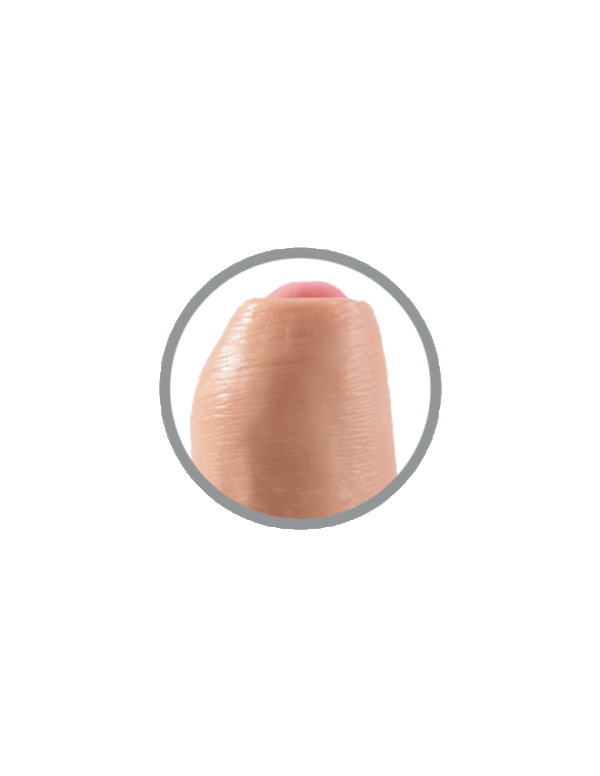 King cock dildo realistico uncut natural 19 cm