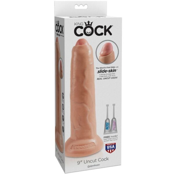 King cock dildo realistico uncut natural 25 cm