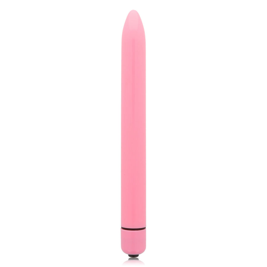 Glossy slim vibrador rosa