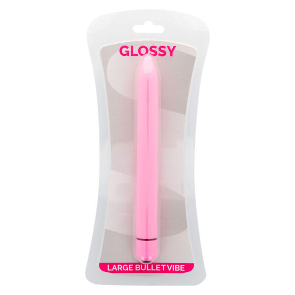 Glossy slim vibrador rosa