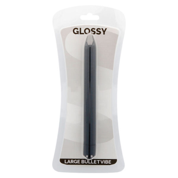 Glossy slim vibrador negro