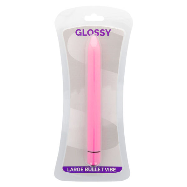Glossy slim vibrador rosa intenso