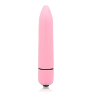 Glossy thin vibrador rosa