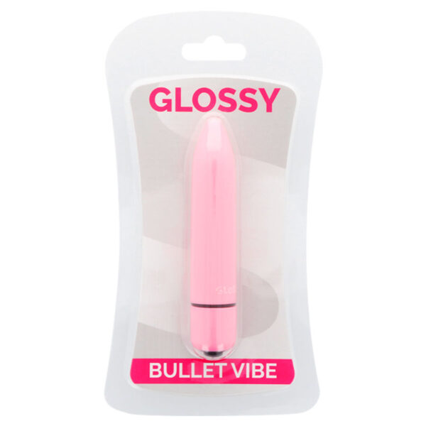 Glossy thin vibrador rosa