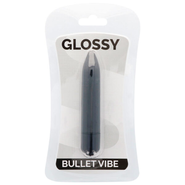 Glossy thin vibrador negro