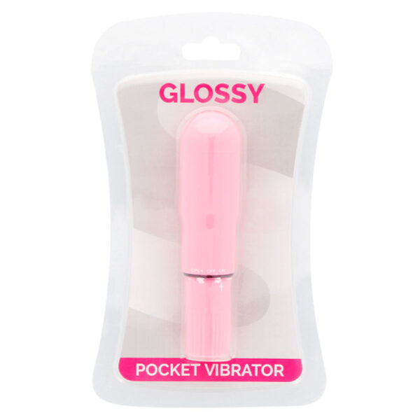Glossy pocket vibrador rosa