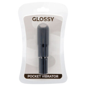 Glossy pocket vibrador negro