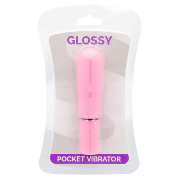 Glossy pocket vibrador rosa intenso