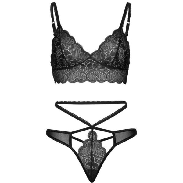 Leg avenue set 2 piezas con tanga doble tiranta m/l