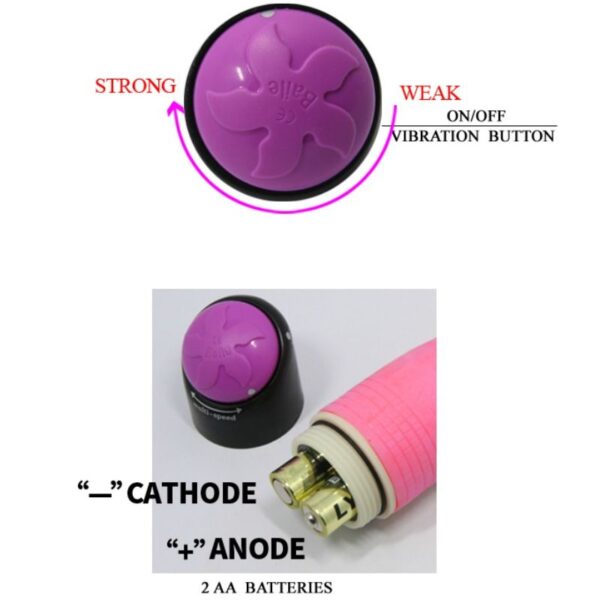 Colorful sex vibrador realistico rosa 23 cm