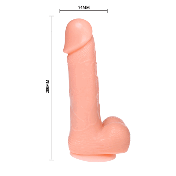 Dong dildo realistico vibracion y rotacion 20 cm