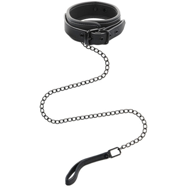 Fetish submissive collar con cadena