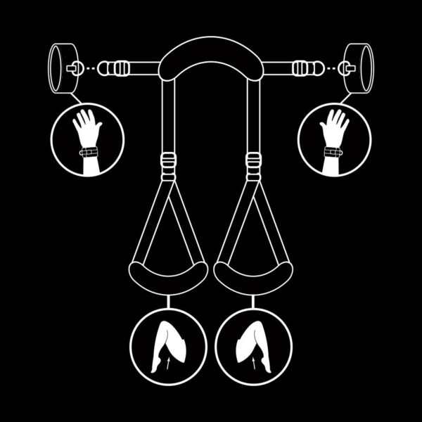 Fetish submissive posici?n piernas abiertas con esposas