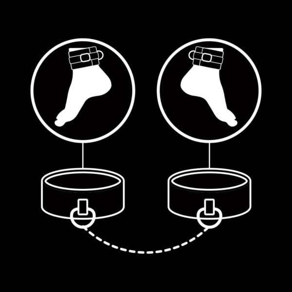 Fetish submissive esposas tobillos cuero vegano