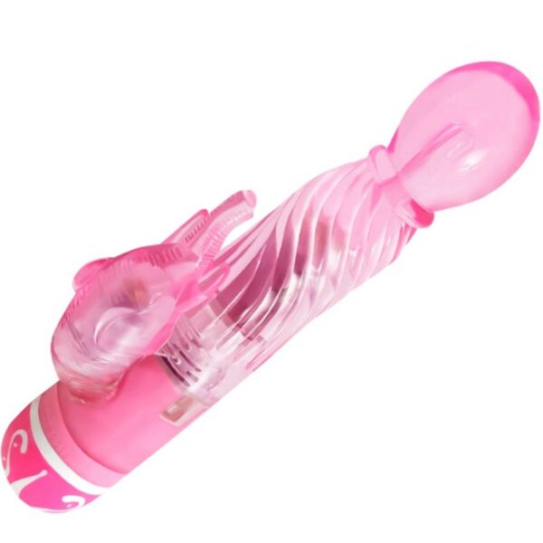 Baile vibrador multivelocidad con estimulador rosa