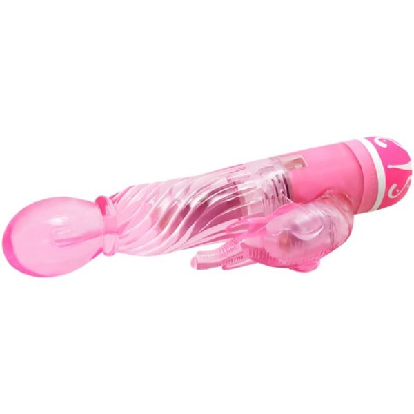 Baile vibrador multivelocidad con estimulador rosa