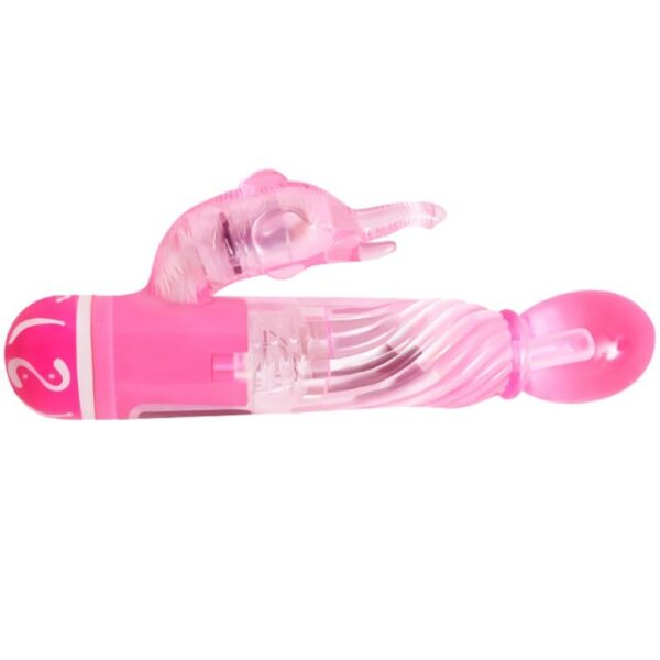 Baile vibrador multivelocidad con estimulador rosa