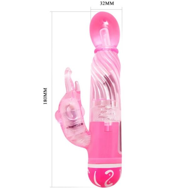 Baile vibrador multivelocidad con estimulador rosa