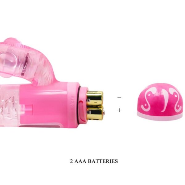 Baile vibrador multivelocidad con estimulador rosa