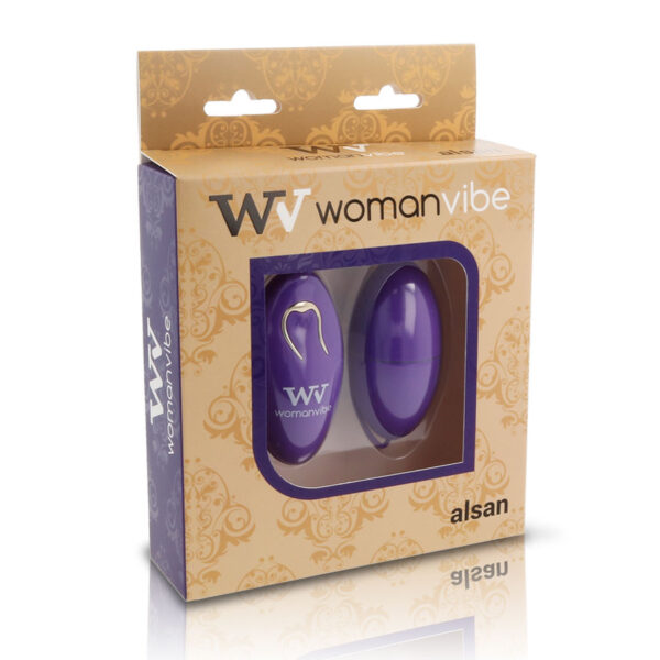 Womanvibe  alsan huevo control remoto negro silicona purple