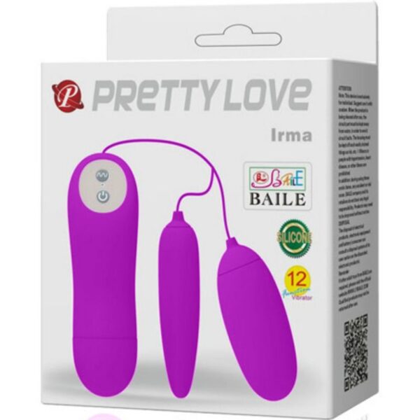 Pretty love irma huevo vibrador doble