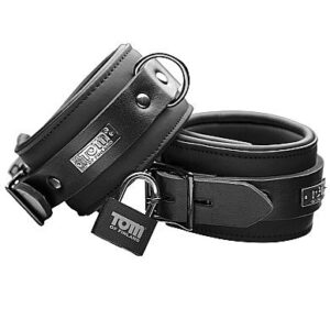 Tom of finland neoprene esposas para tobillos con candado