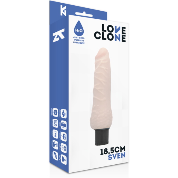 Loveclone sven self lubrication vibrador 18.5cm