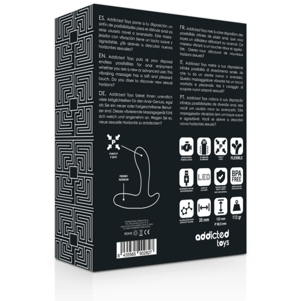 Addicted toys anal massager black vibration