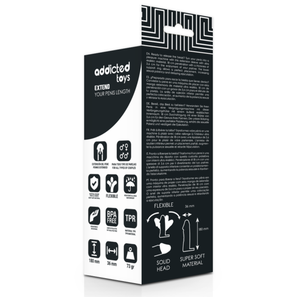 Addicted toys extensi?n pene (18cm)