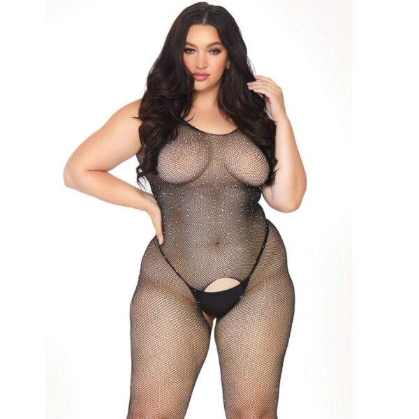 Leg avenue bodystocking con abertura 1x-2x