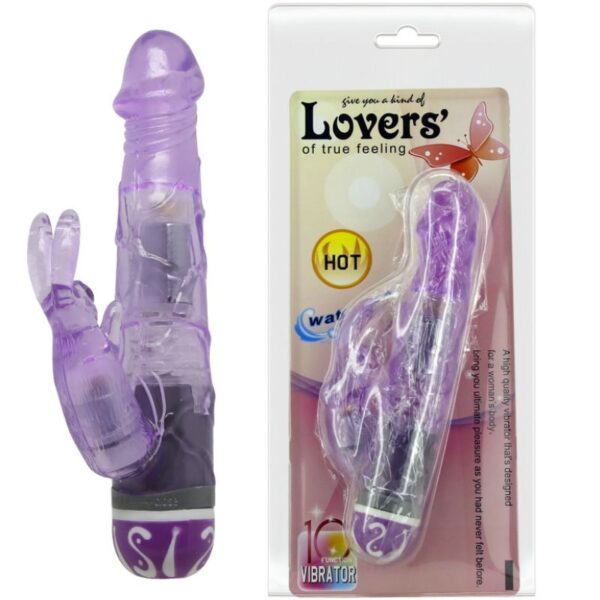 Baile vibrators  multivelocidad con rabbit lila