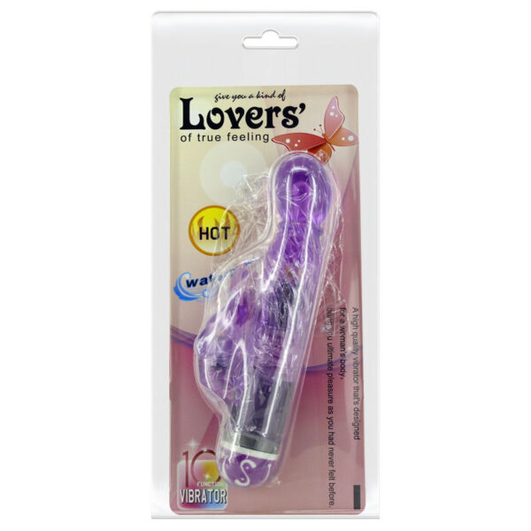 Baile vibrador multivelocidad con estimulador lila