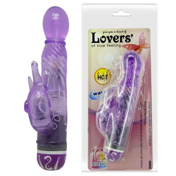 Baile vibrador multivelocidad con estimulador lila