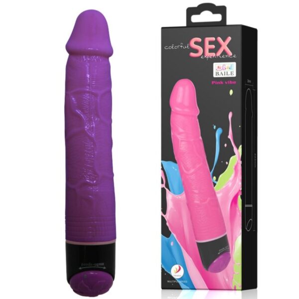 Colorful sex vibrador realistico lila 23 cm