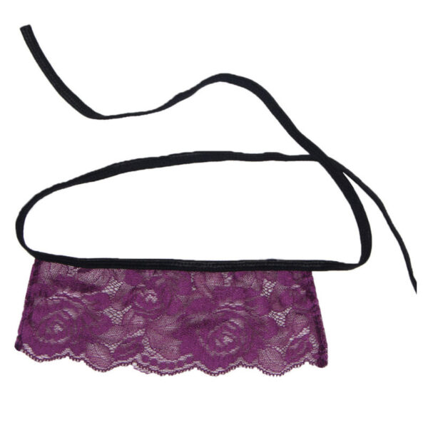 Subblime corset con tanga y antifaz negro y lila l/xl